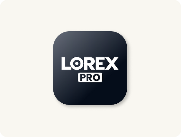 Lorex Pro App icon on light gold background