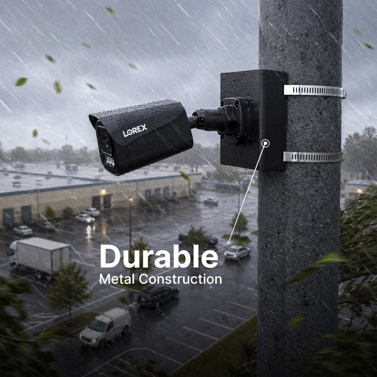 Pole Mount Bracket for Motorized Varifocal and Dual-Lens Cameras (Metal)