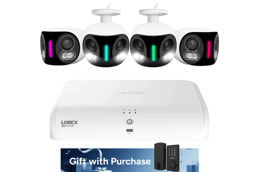 Lorex Fusion Series 4K+ 16 Channel (8 Wired + 8 Fusion Wi-Fi) 2TB Wired System with H20 Wired 4K IP Dual Lens Cameras