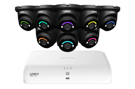 Lorex Fusion Series 4K 16 Channel (8 Wired + 8 Fusion Wi-Fi) 2TB Wired System with H12 Wired 4K IP Dome Cameras