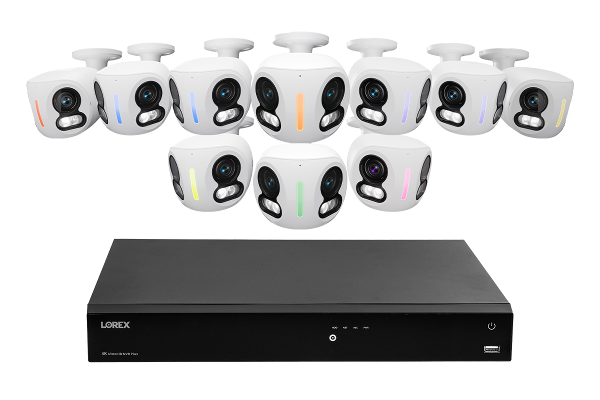 Lorex Classic Fusion Series 4K 16 Channel 4TB Wired NVR System with 4K IP Dual Lens Cameras