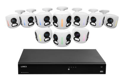 Lorex Classic Fusion Series 4K 16 Channel 4TB Wired NVR System with 4K IP Dual Lens Cameras