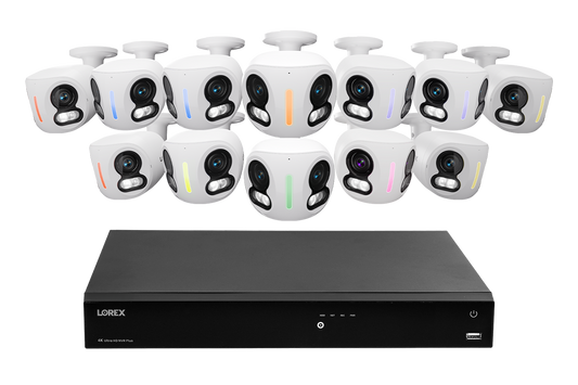 Lorex Classic Fusion Series 4K 16 Channel 4TB Wired NVR System with 4K IP Dual Lens Cameras