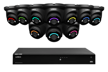 Lorex Fusion Series 4K 16 Camera Capable (Wired or Fusion Wi-Fi) 4TB Wired NVR System with H12 Wired 4K IP Dome Cameras