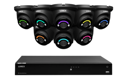 Lorex Fusion Series 4K 16 Camera Capable (Wired or Fusion Wi-Fi) 4TB Wired NVR System with H12 Wired 4K IP Dome Cameras