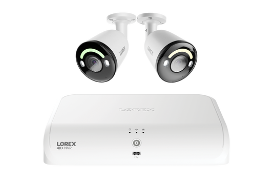 Lorex Classic 4K+ 12MP 16 Channel 2TB Wired NVR System with Smart Security Lighting Bullet IP Cameras