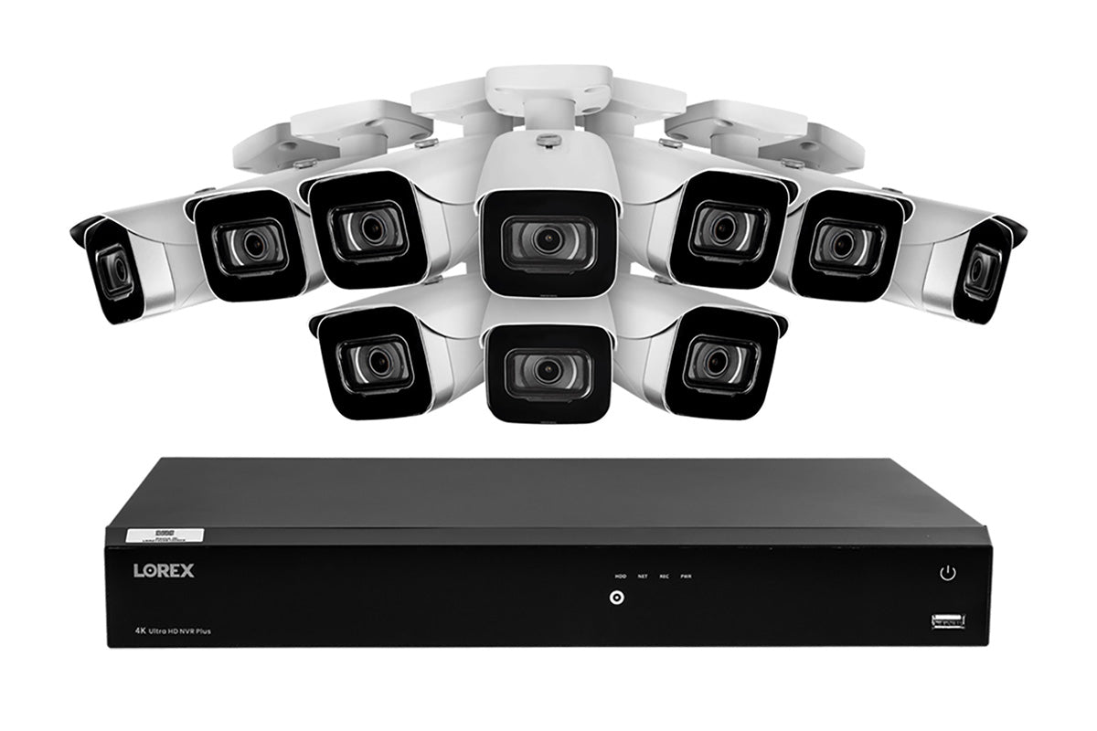 Lorex 4K (16 Camera Capable) 3TB Wired NVR System with IP Bullet Cameras