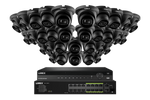 Lorex 4K (32 Camera Capable) Wired NVR System with Nocturnal 3 32 Black Smart IP Dome Cameras Featuring Listen-In Audio and 30FPS Recording