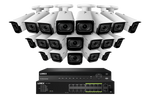 Lorex 4K (32 Camera Capable) Wired NVR System with Nocturnal 3 20 White Smart IP Bullet Cameras Featuring Motorized Varifocal Lens and 30FPS Recording