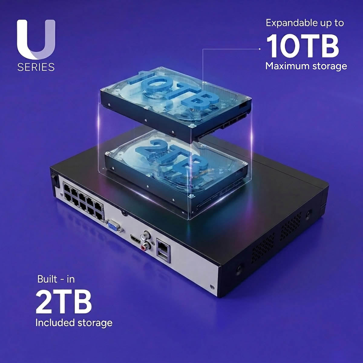 Lorex Connect (New App) | U-Series | 8Ch 4K NVR System | 3 Bullet Cameras