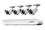 Lorex Connect V Series 4K 8-Channel Wired NVR System with V3 4K PoE Bullet Cameras - 1TB