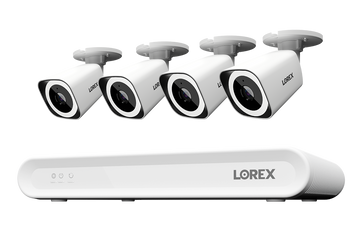 Lorex Connect 4K 8-Channel Wired NVR System with Four 4K IP Bullet Sec