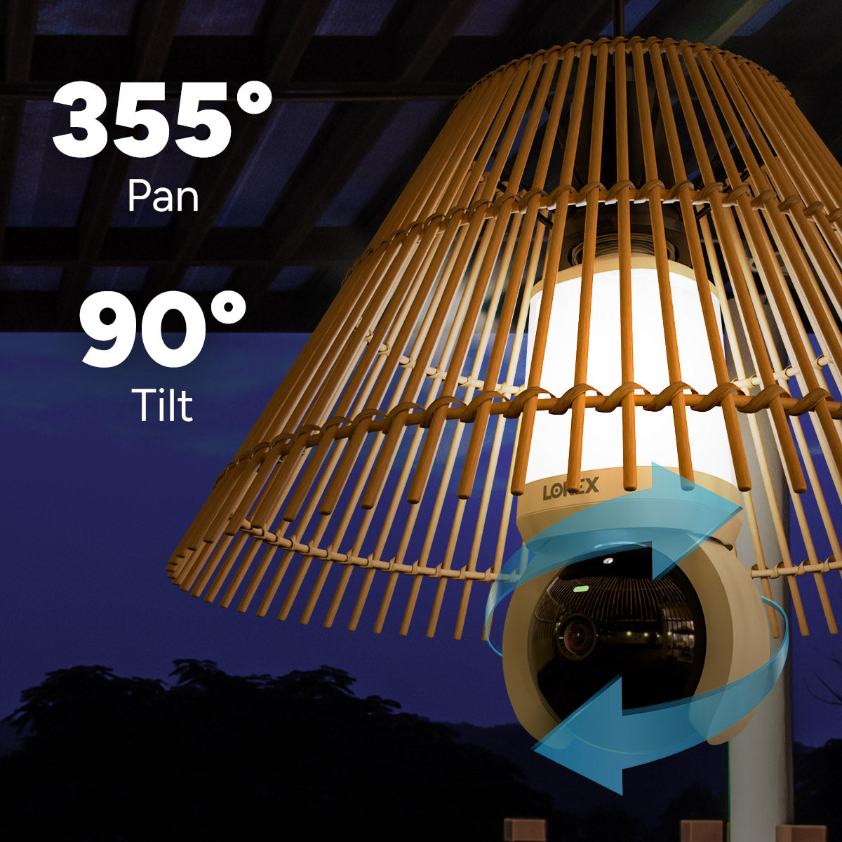 Lorex Connect 2K Wi-Fi Smart Lightbulb Pan-Tilt Camera