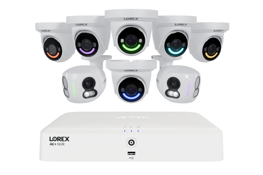 Lorex Classic 2TB NVR with Six 4K+ Turret Cameras & Two Dual Lens 4K Cameras