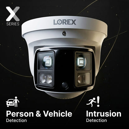 Lorex Connect X Series 4K 32-Channel Wired NVR System with X3 Dual-Lens Turret Camera - 8TB