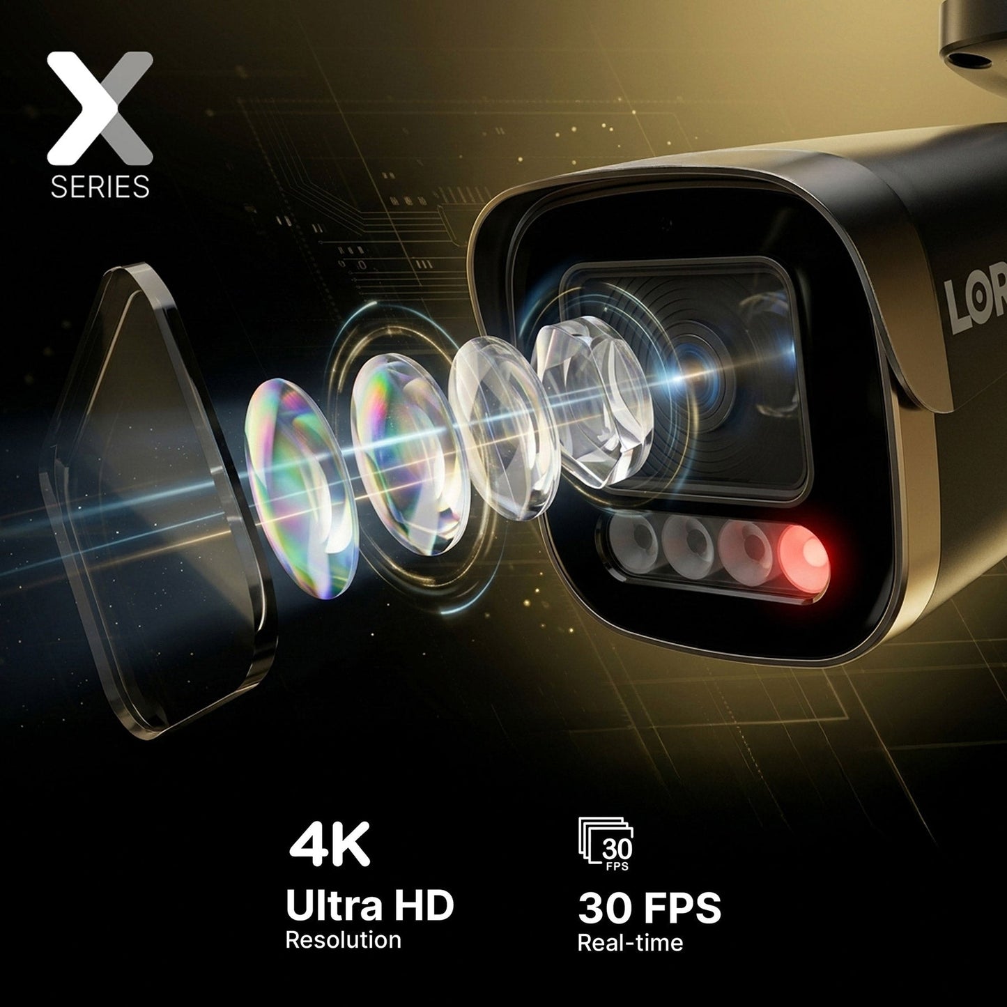 Lorex Connect X Series 4K 16-Channel Wired NVR System with X5 Bullet Security Cameras - 4TB
