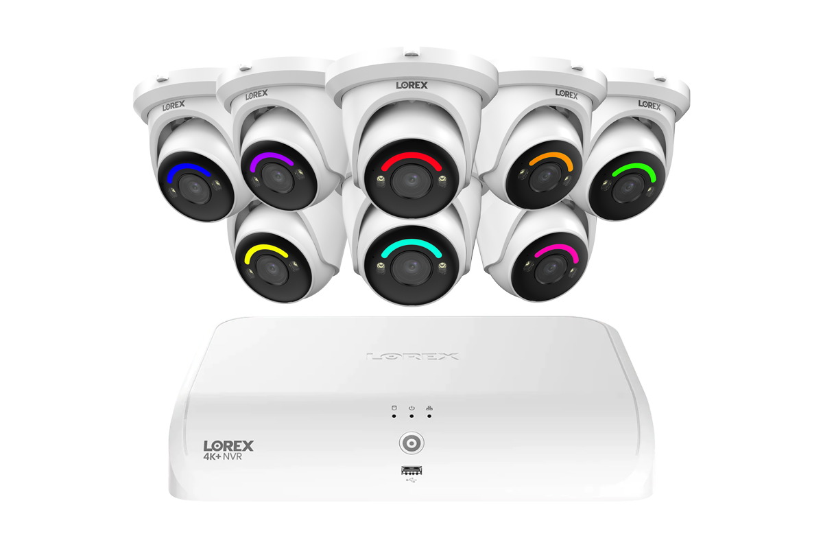 Lorex Fusion Series 4K+ 16 Channel (8 Wired + 8 Fusion Wi-Fi) 2TB Wired System with H12 Wired 4K IP Bullet Cameras - 8