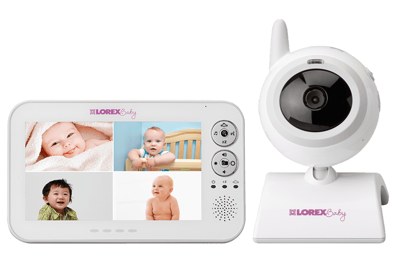 Video baby monitor with large 7 inch display