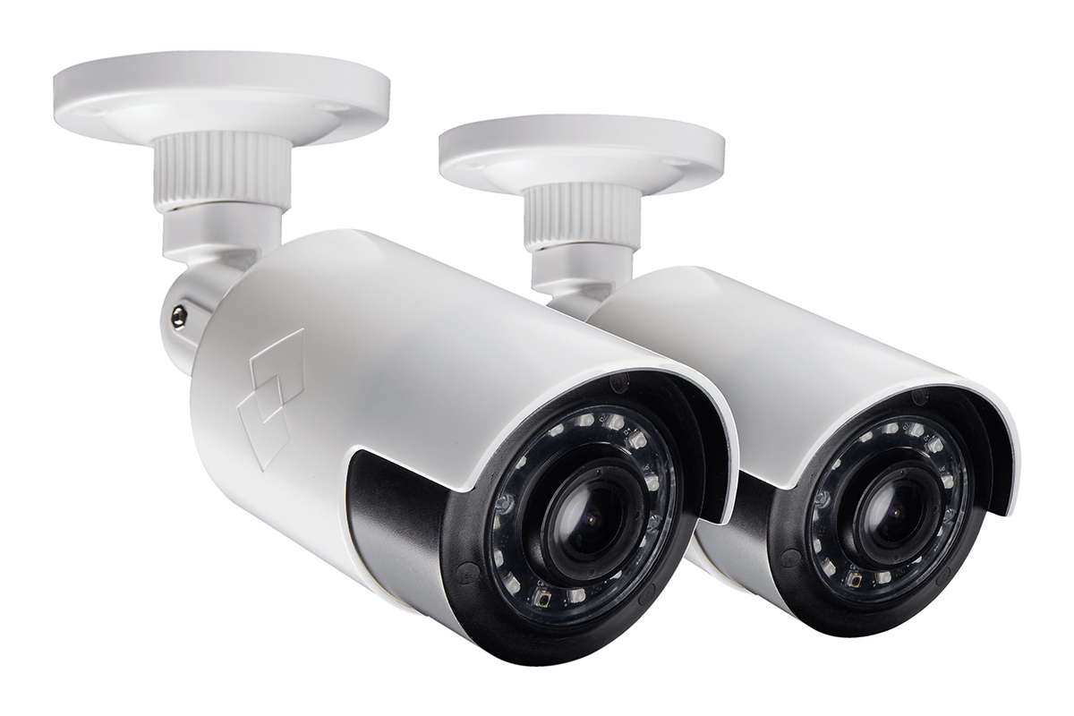 Ultra-Wide Angle 1080p HD Outdoor Security Cameras, 160 Degree Field of view, 90ft Night Vision (2-pack)