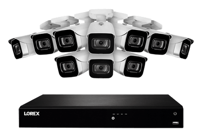 16-Channel Fusion NVR System with Ten 4K (8MP) IP Cameras