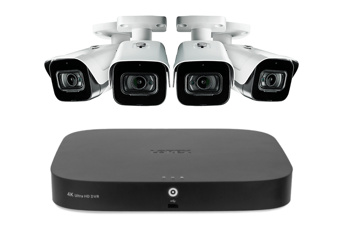 Lorex 4K 8-Channel 2TB Wired DVR System with Outdoor Audio Security Cameras