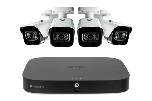 Lorex 4K 8-Channel 2TB Wired DVR System with Outdoor Audio Security Cameras