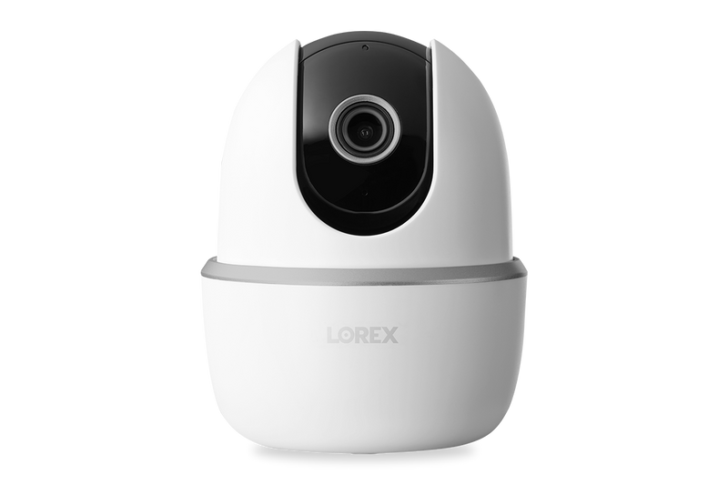 Lorex Smart Home Security Center with 2K Wire-Free Cameras, Two 2K Pan-Tilt Indoor Wi-Fi Security Cameras and Range Extender