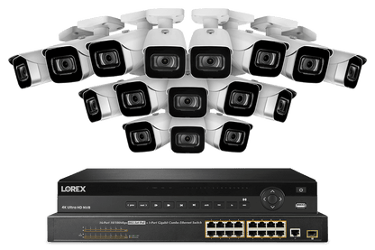 Lorex 4K (32 Camera Capable) 8TB Wired NVR System with IP Bullet Cameras