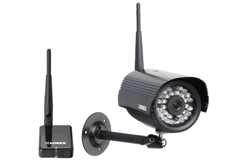 Wireless surveillance camera system with wireless camera and monitor