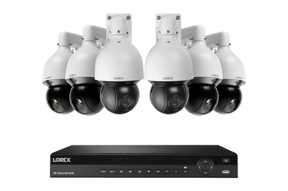 4K 16-Channel 3TB Wired NVR System with 6 PTZ Cameras