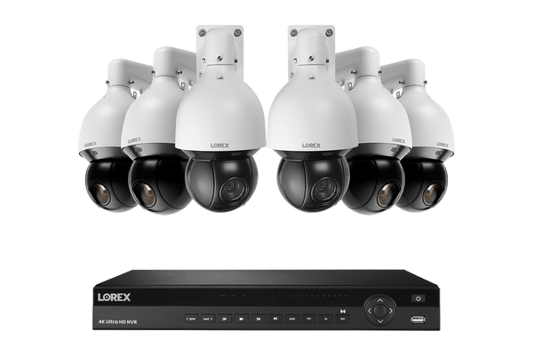 4K 16-Channel 3TB Wired NVR System with 6 PTZ Cameras