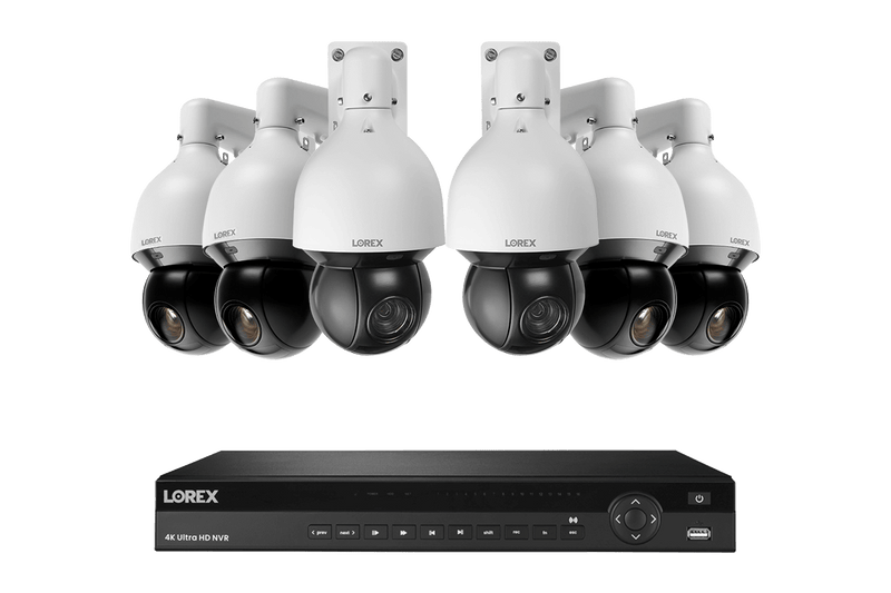 4K 16-Channel 3TB Wired NVR System with 6 PTZ Cameras
