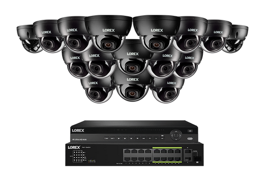 Lorex Elite Series 4K 32 Camera Capable Wired NVR System with 8MP (4K) A10 IP Dome Cameras