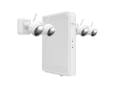 Lorex 2K (8 Camera Capable) Battery-Operated 32GB System with 4 Active Deterrence and Person Detection Cameras - Open Box