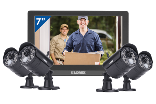 Home Monitoring System with 4 Wireless Cameras