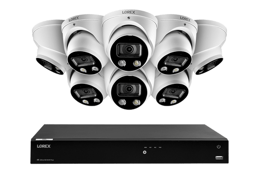 16-Channel 4K Ultra HD Fusion NVR IP System with Smart Deterrence Dome Cameras