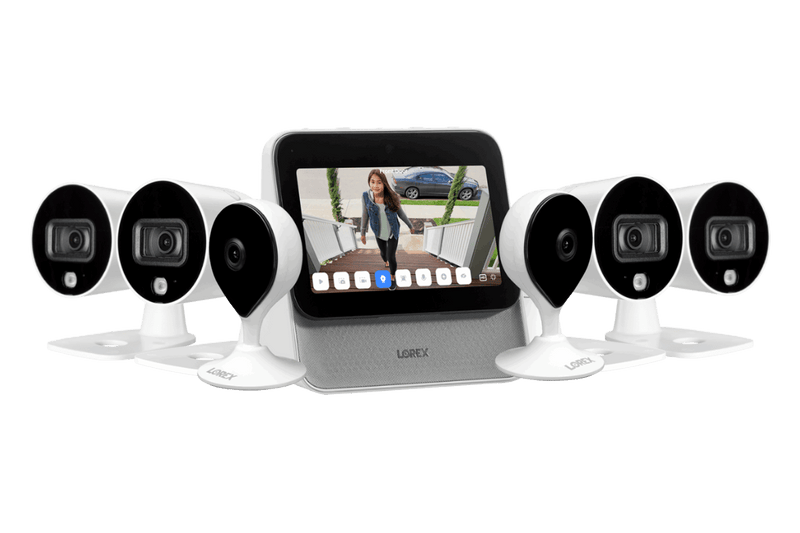 Lorex Smart Home Security Center with 2 Indoor and 4 Outdoor Wi-Fi Cameras