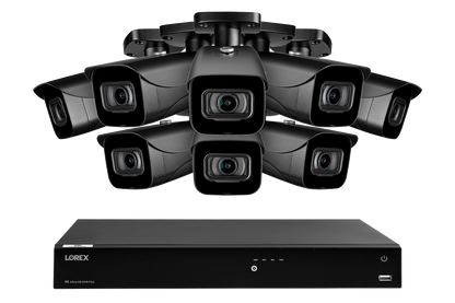Lorex Fusion 4K (16 Camera Capable) 4TB Wired NVR System with IP Bullet Cameras