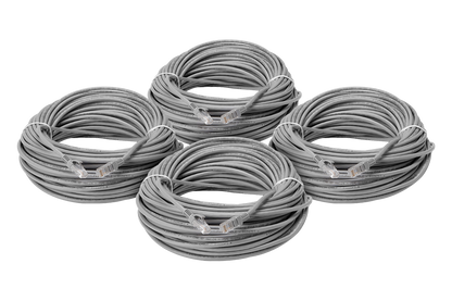 300FT Cat5e Extension Cables, Fire Resistant and In-Wall Rated, CMR type (Riser) (4-pack)