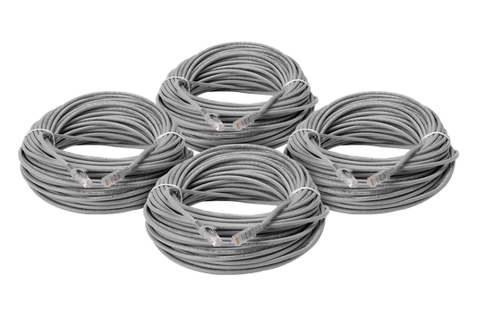 300FT Cat5e Extension Cables, Fire Resistant and In-Wall Rated, CMR type (Riser) (4-pack)