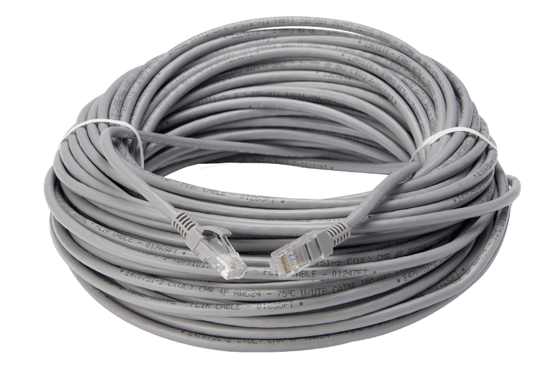 100ft CAT5e Extension Cables,Fire Resistant and In-Wall Rated, CMR type (Riser) (4-pack)