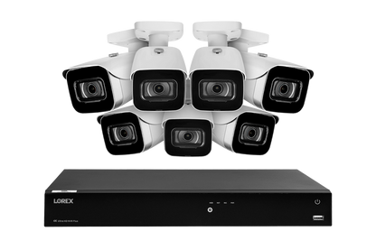 Lorex Fusion 4K (16 Camera Capable) 4TB Wired NVR System with 7 White IP Bullet Cameras - Amazon