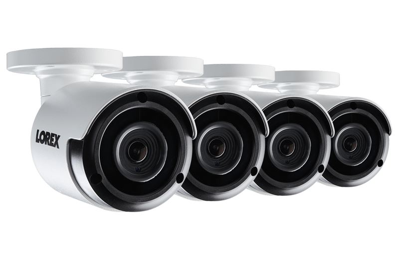 4MP Super High Definition IP Cameras with Color Night Vision (4-Pack)