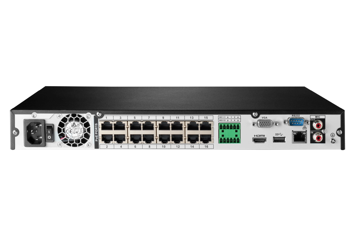4K Ultra HD 16-Channel Fusion NVR System with 8 Outdoor 4K (8MP) IP Cameras