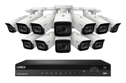 Lorex 4K (16 Camera Capable) 4TB Wired NVR System with Nocturnal 3 Smart IP Bullet Cameras with Motorized Varifocal Lens - White 12