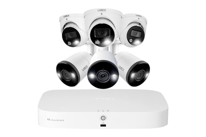 Lorex Fusion NVR with H13 (Halo Series) IP Dome and Bullet Cameras - 4K 16-Channel 2TB Wired System