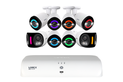 Lorex Fusion NVR with 2 H20 Dual Lens and 6 H30 (Halo Series) IP Security Cameras - 4K 16-Channel 2TB Wired System