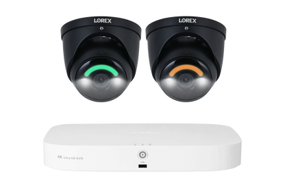 Lorex Fusion 4K 16 Camera Capable (8 Wired and 8 Wi-Fi) 2TB Wired NVR System with Dome Cameras Featuring Smart Security Lighting