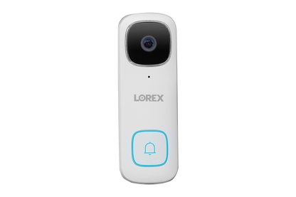 Lorex 2K Wi-Fi Video Doorbell 32GB (White, Single) - Open Box