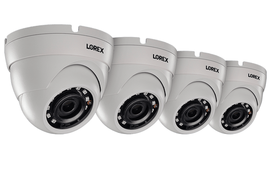 2K (5MP) Super HD Weatherproof Color Night Vision Dome Security Camera (4-pack)